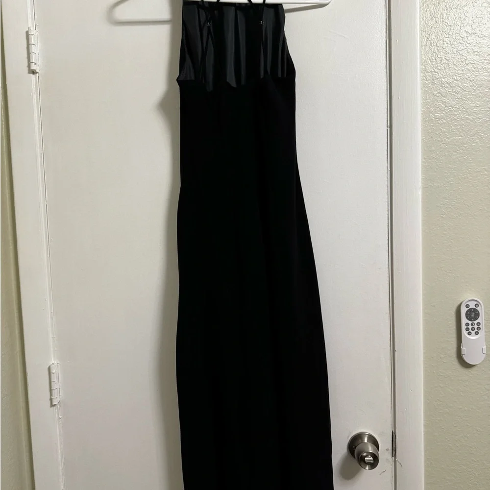 Vintage Evan Picone  Elegant Black Maxi Dress - Picture 2 of 8